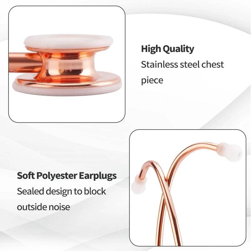 Classic Professional Pink Cardiology Estetoscopio Double Head Cute Medical Doctor Nurse Student Physician Clinical Stethoscope