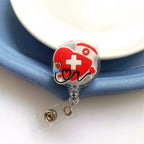 ID Card Holder Nurse Badge Reel Name Tag Chest Card Retractable Badge Holder Exhibition Card Work Card Easy Pull Buckle 3