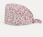 Check out these the Flower-Printed OR Caps! You know, because nothing says 'I'm a professional' like wearing a cap that looks like a garden party exploded on your head hat 1 One Size