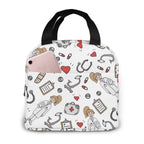 Charming, insulated Lunch Bag Featuring Playful Nurse Prints 3