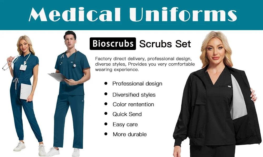 Women's Uniforms, Lab Coat, Healthcare Medical Workwear, Surgical Jumpsuits, Nurse Uniforms