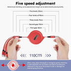 3-in-1 Retractable USB Cable: Fast Charging &amp; Data Sync for iPhone, Samsung, Huawei, Xiaomi – Multi-Port Magic!