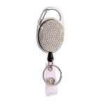 Stunning Color Crystal Rhinestones Badge Reel White