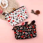 Nurse Pink Ribbon Life Cosmetic Bag Gift for Women Make Up Bag Travel Cosmetic Organizer Toiletry Bag Pencil Case