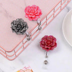 New Rose Shape Design Badge Resin Retractable Nurse ID Card