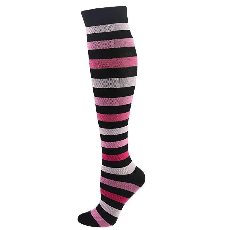 Compression Socks Funny Cactus Animal Pattern Sports Golf Tube Outdoor Hiking Pressure Knee High Stockings YS012-22