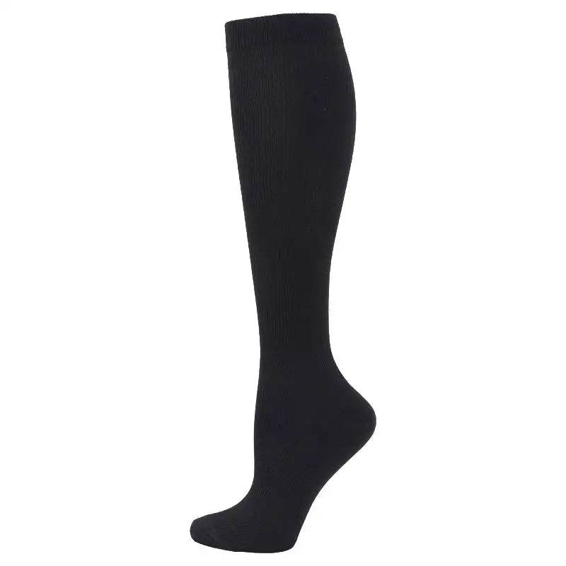 Compression Socks Running Sports Socks Medical Nursing 20-30mmhg for Flight Travel Pregnancy Edema Diabetes Varicose Veins Socks YSZ03-Black