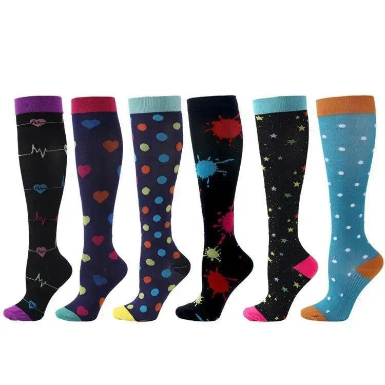6 Pairs of Men and Women Compression Socks - Ideal for Running, Soccer, and Everyday Comfort! T-ANS006-5