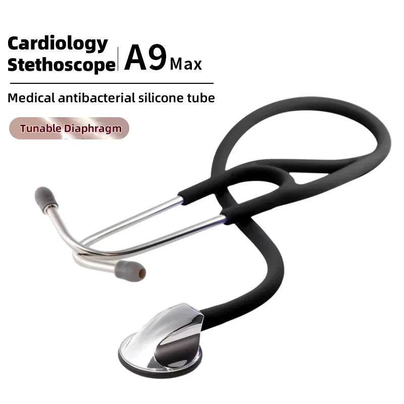 Carent Medical Professional Cardiology Stethoscope - Master the Art of Diagnosis Black