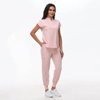 Hospital Scrubs Work Uniforms Short-sleeved Health Services Suits Pink
