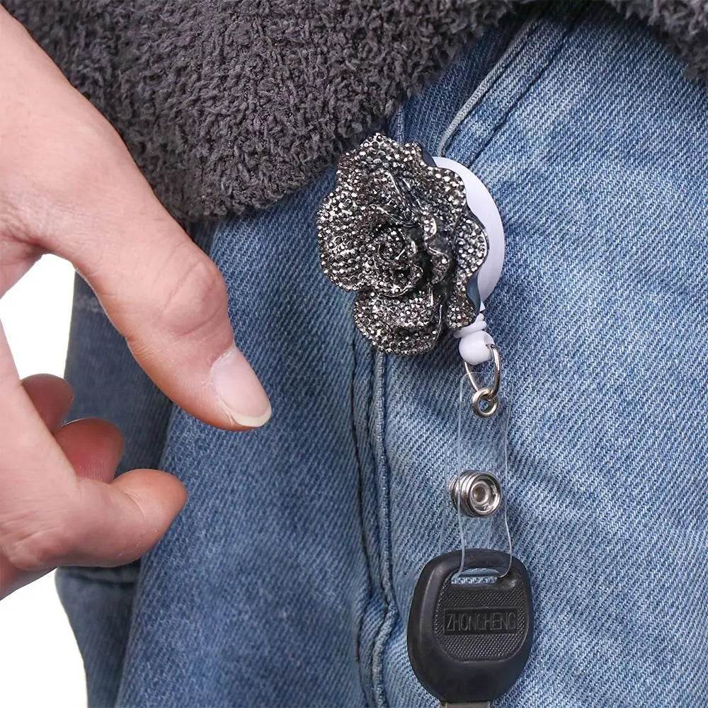 New Rose Shape Design Badge Resin Retractable Nurse ID Card