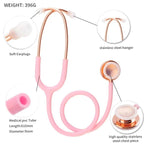 Classic Professional Pink Cardiology Estetoscopio Double Head Cute Medical Doctor Nurse Student Physician Clinical Stethoscope