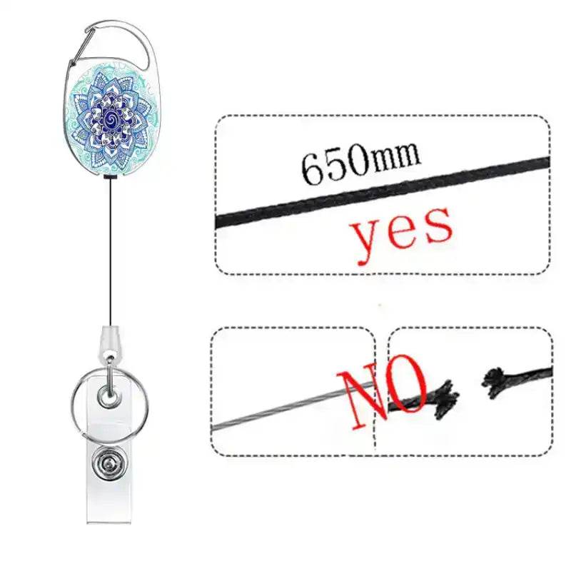 Pelsone Retractable ID Badge Holder Keychain for Students and Professionals