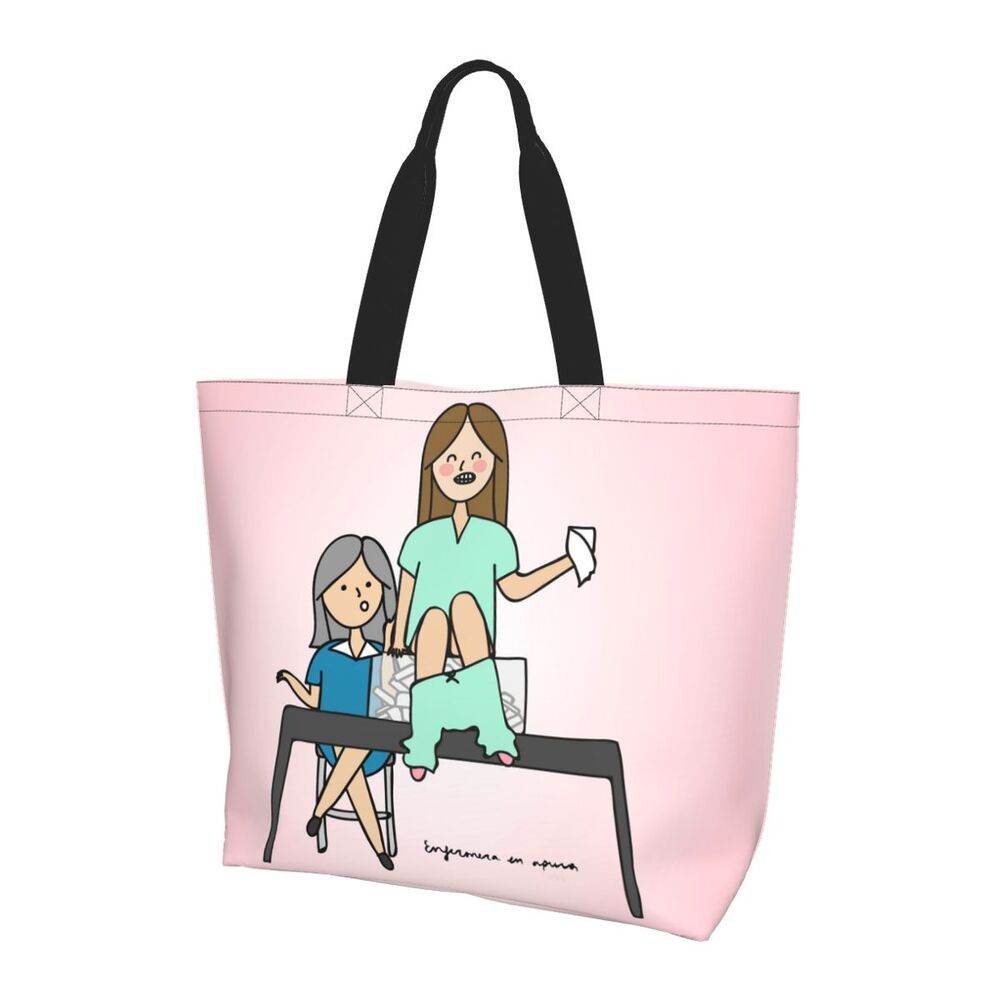 Spacious Eco-Friendly Healthcare Tote Bag with Durable Handles and Secure Zipper Closure