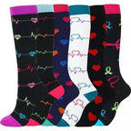 6 Pairs of Men and Women Compression Socks - Ideal for Running, Soccer, and Everyday Comfort!