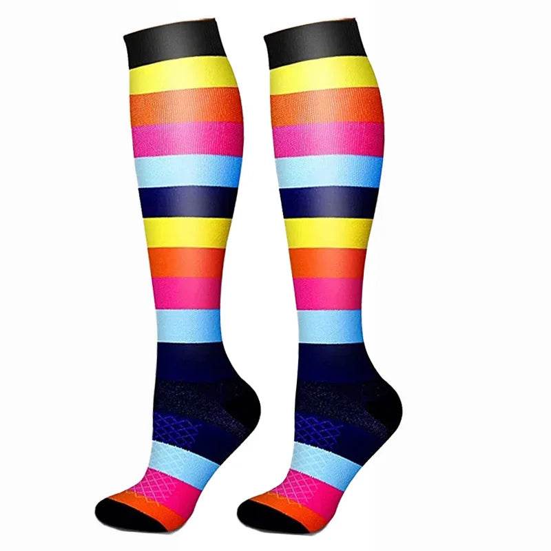 Men Women Socks Compression Socks Elastic Sports Beautiful Leg Nurse Stocking Jogging Climbing Cycling Flight Excercise 11