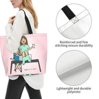 Spacious Eco-Friendly Healthcare Tote Bag with Durable Handles and Secure Zipper Closure