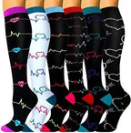 6 Pairs of Men and Women Compression Socks - Ideal for Running, Soccer, and Everyday Comfort!