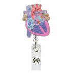 Badge Reel Lightweight Retractable Badge Clip Id Card Holder Heart1