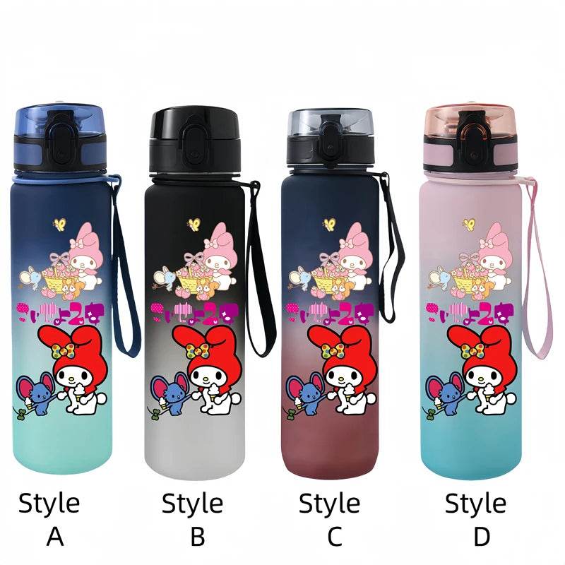 Sanrio 650ml Cartoon-Themed Portable Water Bottle – Large Capacity, Leak-Proof Plastic SA13