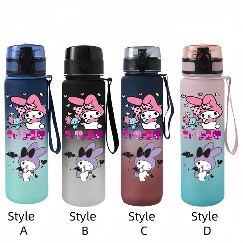 Sanrio 650ml Cartoon-Themed Portable Water Bottle – Large Capacity, Leak-Proof Plastic SA12