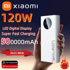 High Capacity Power Bank, Fast Charging 120W: 10000mAh, 30000mAh, 500000mAh, Portable Battery Charger for iPhone, Samsung, Huawei Phones