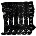 6 Pairs of Men and Women Compression Socks - Ideal for Running, Soccer, and Everyday Comfort!