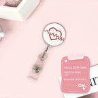 Easy To Pull Buckle Nurse Retractable Badge Reel ID Card Accessories Fashion Nurse ID Card Clips Simplicity Cute
