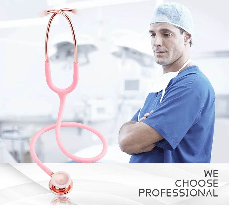 Classic Professional Pink Cardiology Estetoscopio Double Head Cute Medical Doctor Nurse Student Physician Clinical Stethoscope