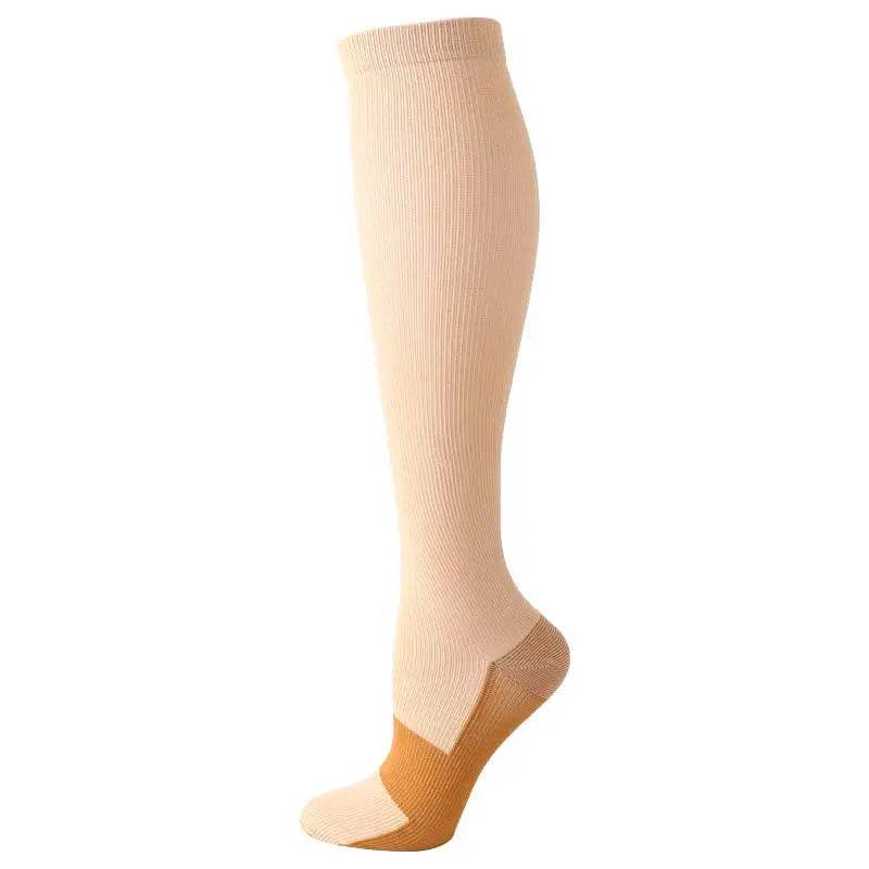 Compression Socks Running Sports Socks Medical Nursing 20-30mmhg for Flight Travel Pregnancy Edema Diabetes Varicose Veins Socks YS1004-Skin