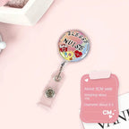Easy To Pull Buckle Nurse Retractable Badge Reel ID Card Accessories Fashion Nurse ID Card Clips Simplicity Cute