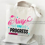 Nurse in Progress Loading Print Women Men Shoulder Bags Medicine Stethoscope Fashion Trend Travel Beach Bag Female Nurse Handbag