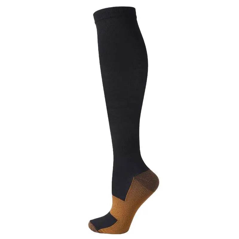 Compression Socks Running Sports Socks Medical Nursing 20-30mmhg for Flight Travel Pregnancy Edema Diabetes Varicose Veins Socks YS1004-Black
