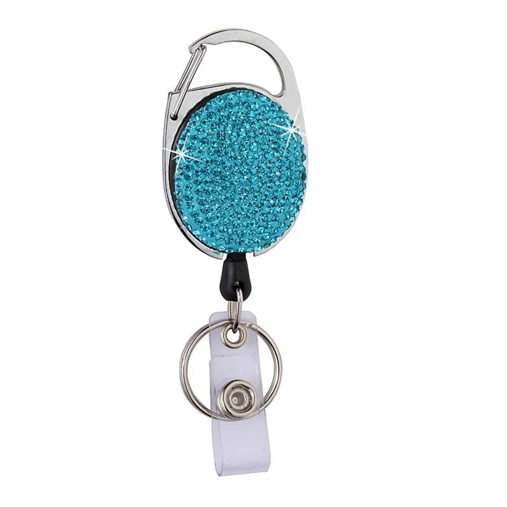 Stunning Color Crystal Rhinestones Badge Reel Lake blue