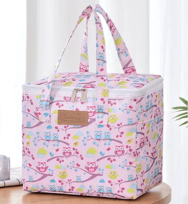 Portable Lunch Bag New Thermal Insulated Lunch Box Tote Cooler Functional Handbag Student Bento Pouch School Food Storage Bags owl