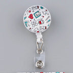 CB693 Grey's Anatomy Cartoon Pattern Retractable Nurse Badge Reel Holder Doctor Student ID Card Holder Exhibition Holder 9