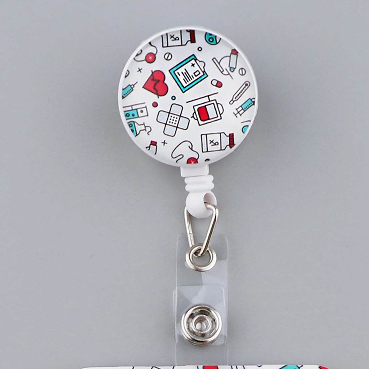 CB693 Grey's Anatomy Cartoon Pattern Retractable Nurse Badge Reel Holder Doctor Student ID Card Holder Exhibition Holder 9
