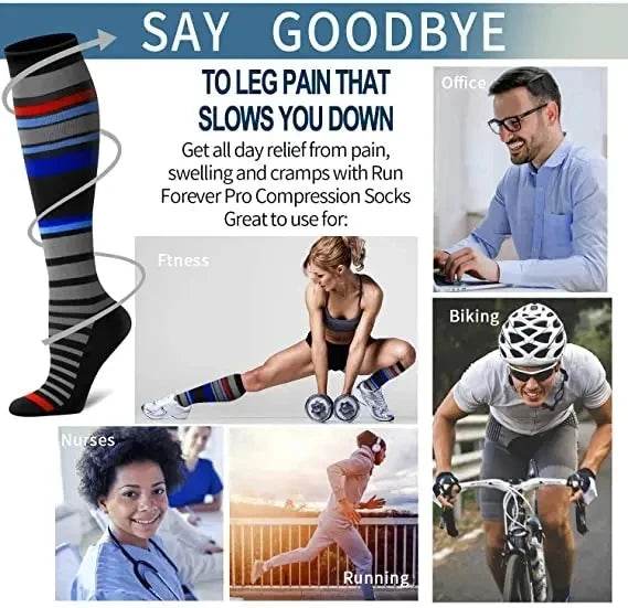 Compression Socks For Men Women With Varicose Veins Blood Circulation Sports Socks For Outdoor Hiking Exercise Running Cycling