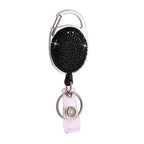 Stunning Color Crystal Rhinestones Badge Reel Black