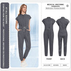 Women's Uniforms, Lab Coat, Healthcare Medical Workwear, Surgical Jumpsuits, Nurse Uniforms Grey