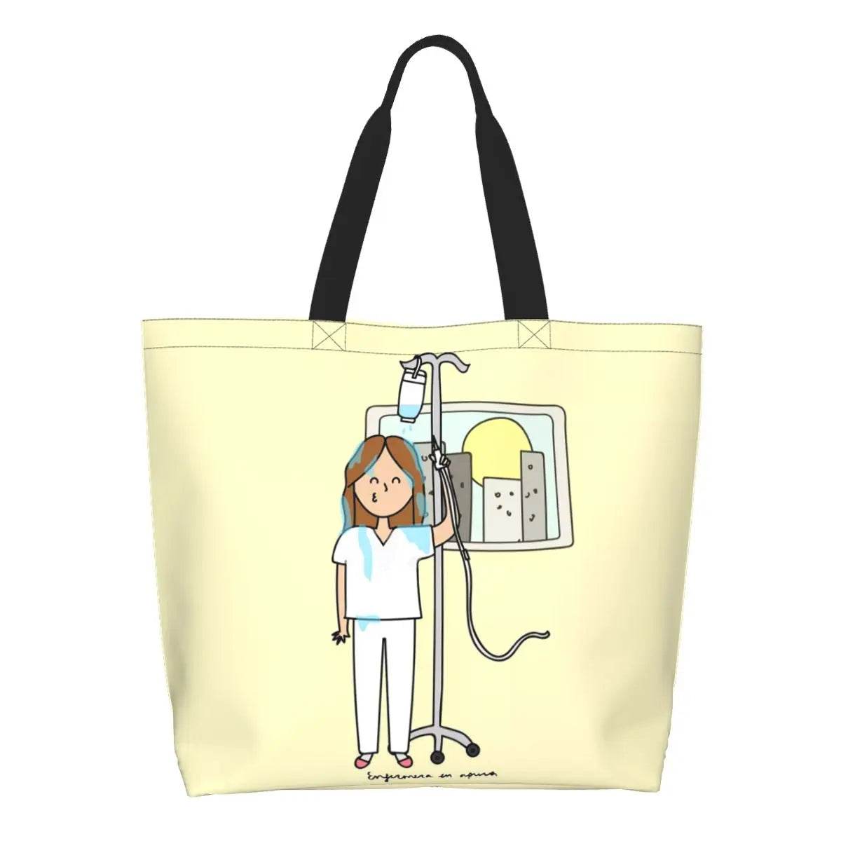 Spacious Eco-Friendly Healthcare Tote Bag with Durable Handles and Secure Zipper Closure 9 50x40x15 cm