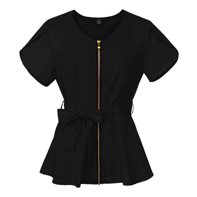 Short Sleeve Women's Scrub Tops for Work Medical Uniforms for Surgery