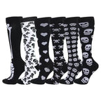6 Pairs of Men and Women Compression Socks - Ideal for Running, Soccer, and Everyday Comfort! T-ANS006-36