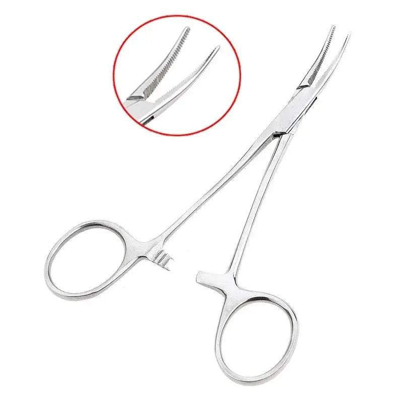 Make Gripping Small Items a Cinch With a Pair of Stainless Steel Forceps, Hemostat, Locking Clamps, Straight or Curved Curved Mouth