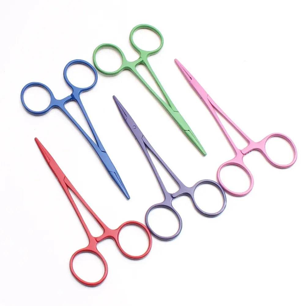 Straight Trauma Hemostatic Forceps, Stainless Steel Clamps, Colorful Hemostats