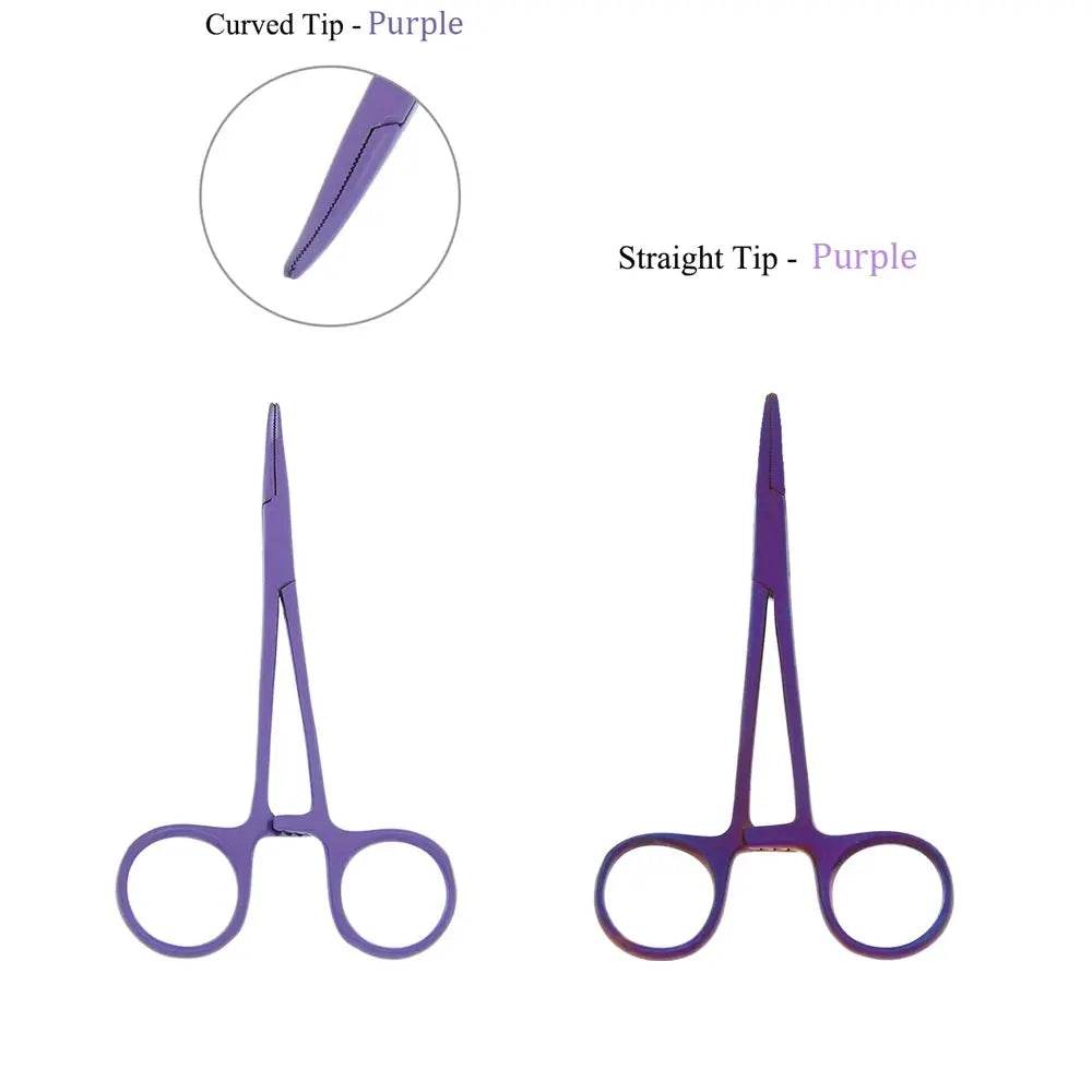 Straight Trauma Hemostatic Forceps, Stainless Steel Clamps, Colorful Hemostats Purple 1PC Straight Head