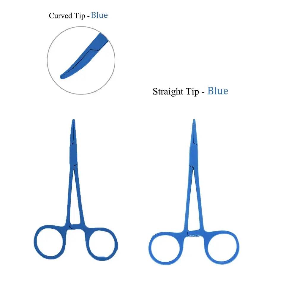 Straight Trauma Hemostatic Forceps, Stainless Steel Clamps, Colorful Hemostats Blue 1PC Straight Head
