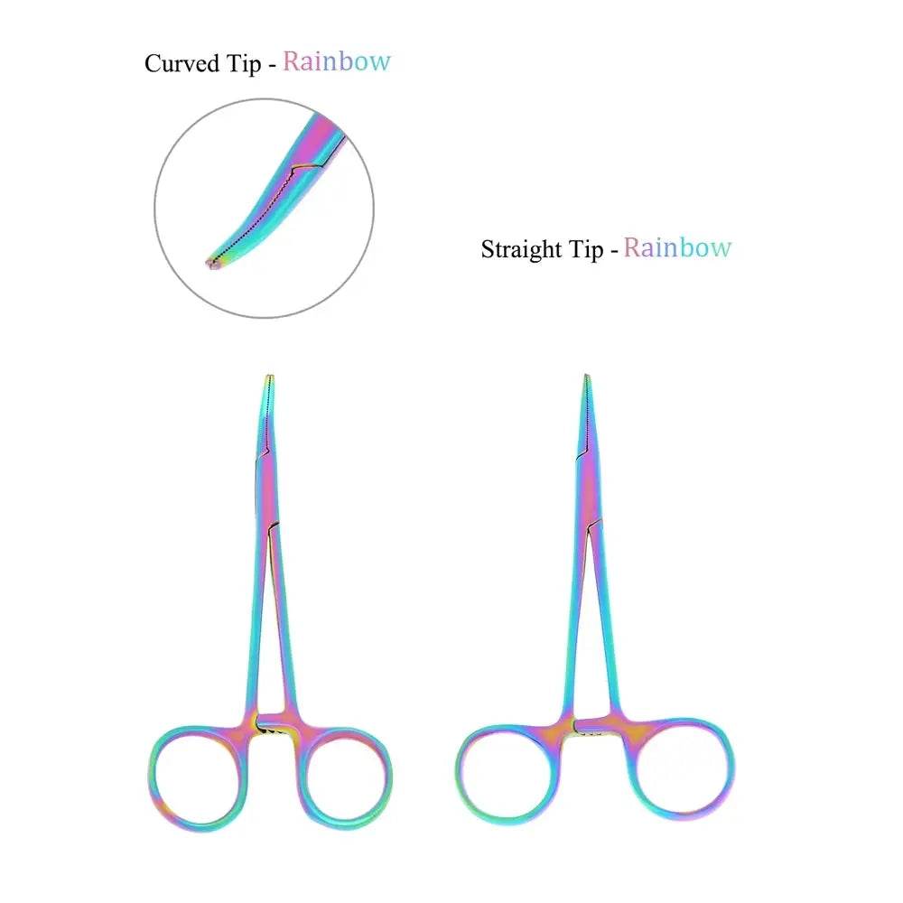 Straight Trauma Hemostatic Forceps, Stainless Steel Clamps, Colorful Hemostats Rainbow 1PC Straight Head