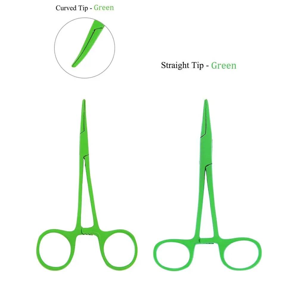 Straight Trauma Hemostatic Forceps, Stainless Steel Clamps, Colorful Hemostats Green 1PC Straight Head