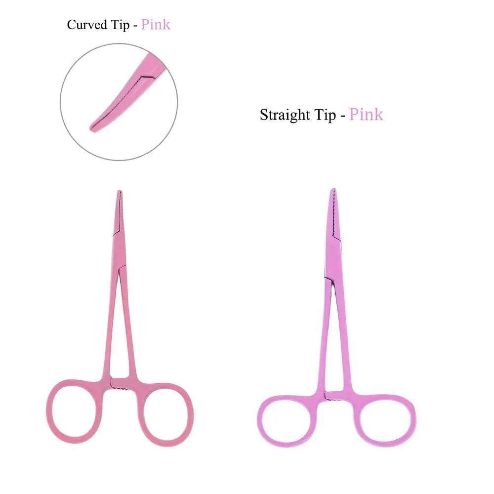 Straight Trauma Hemostatic Forceps, Stainless Steel Clamps, Colorful Hemostats Pink 1PC Straight Head